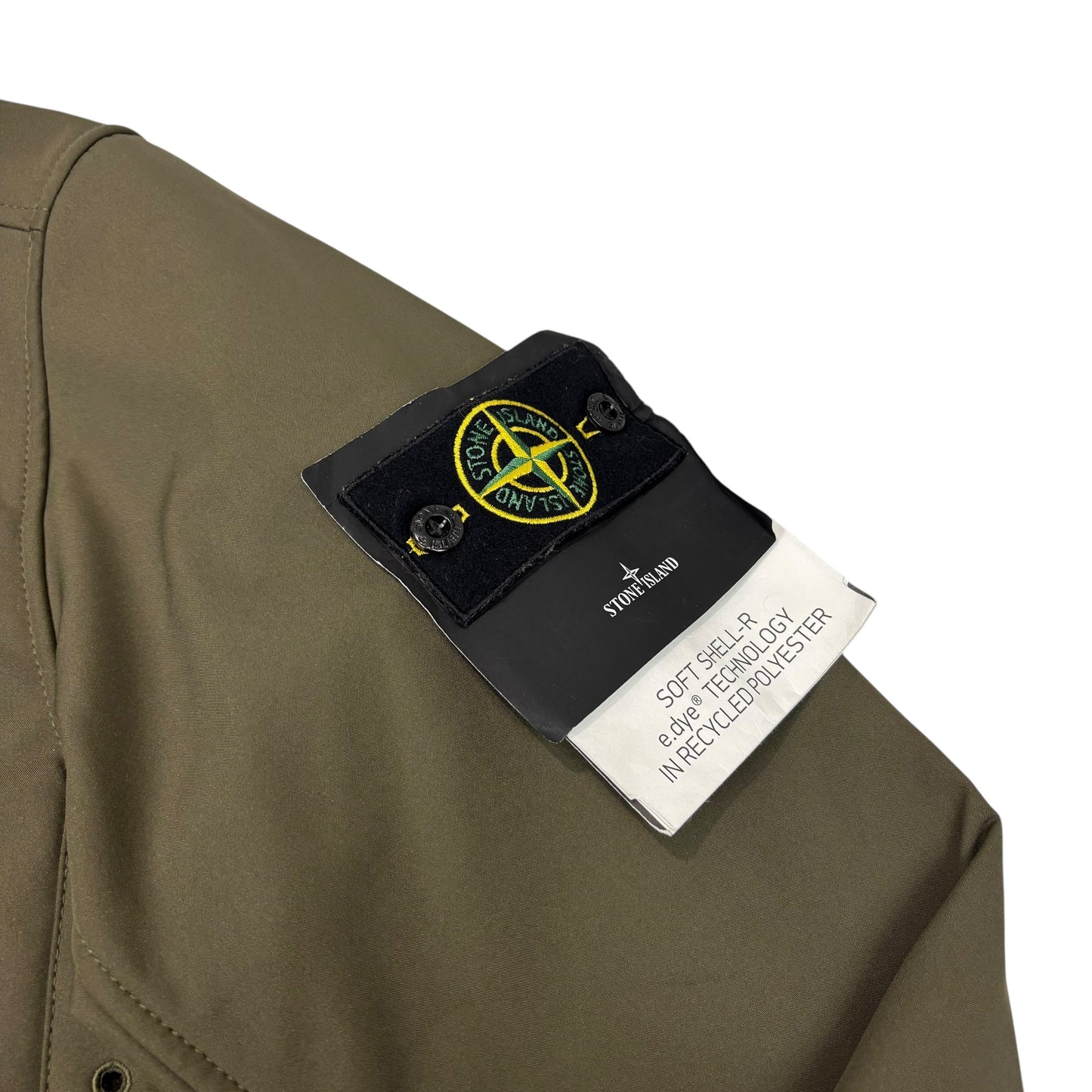 Stone Island Duck Green Soft Shell e.dye Technology in Recycled Polyester Jacket