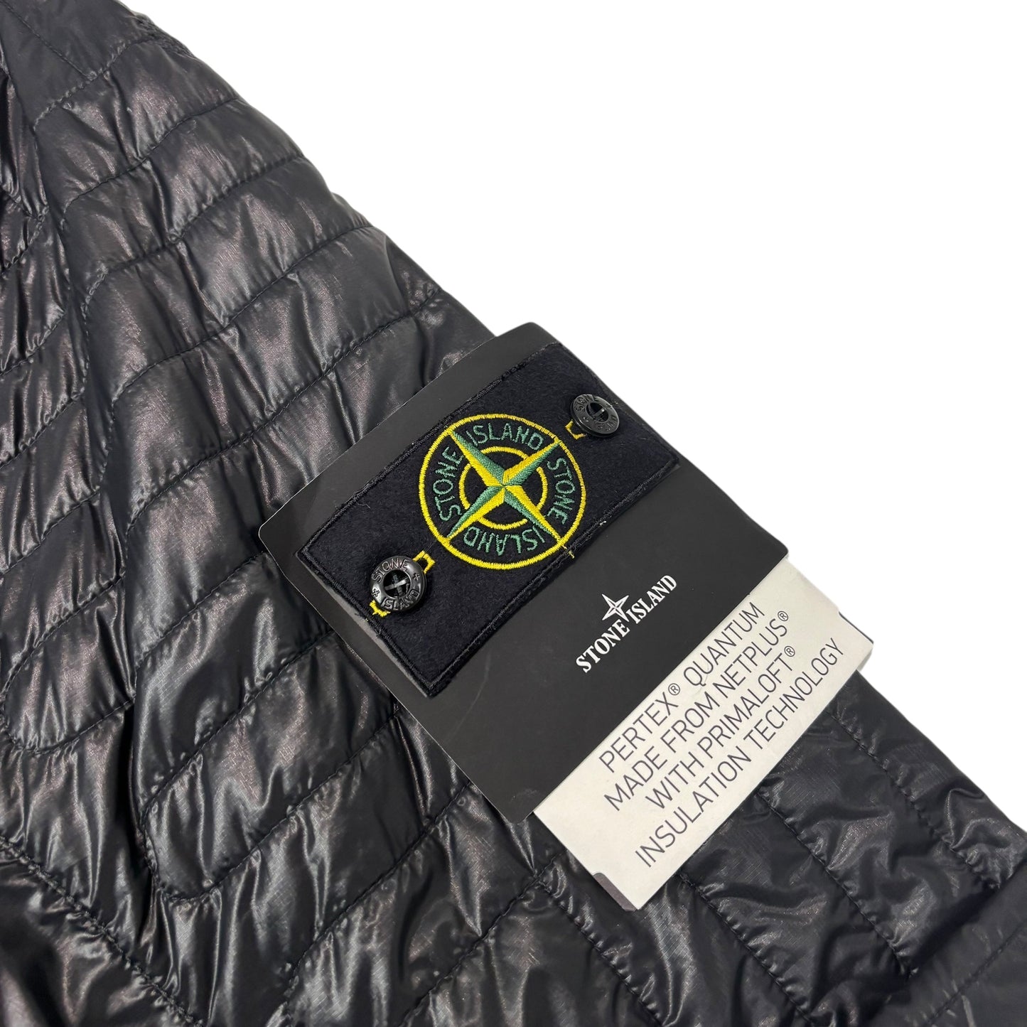 Stone Island Black Pertex Quantum made from Netplus with Primaloft Insulation Technology