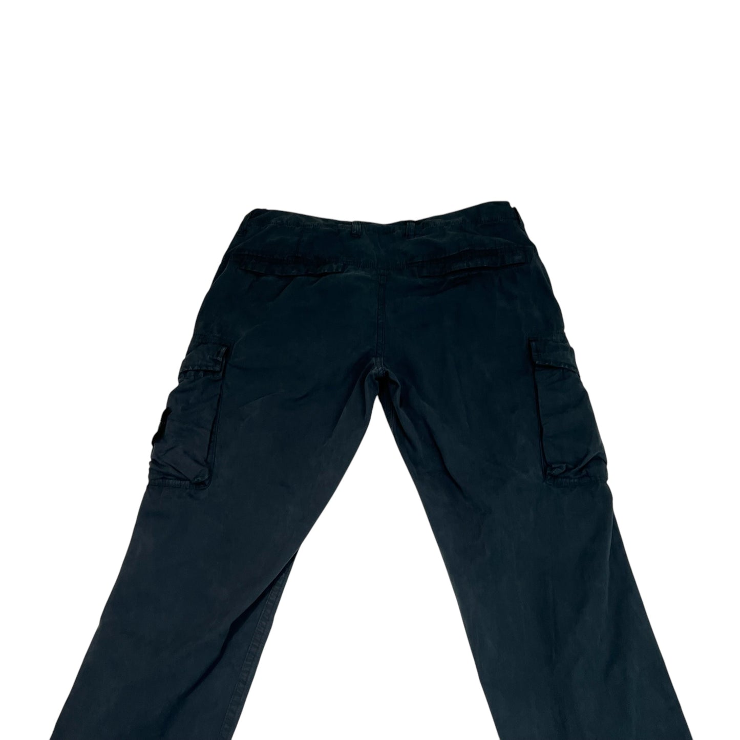 Stone Island Grey Brushed Cotton Cargo Trousers