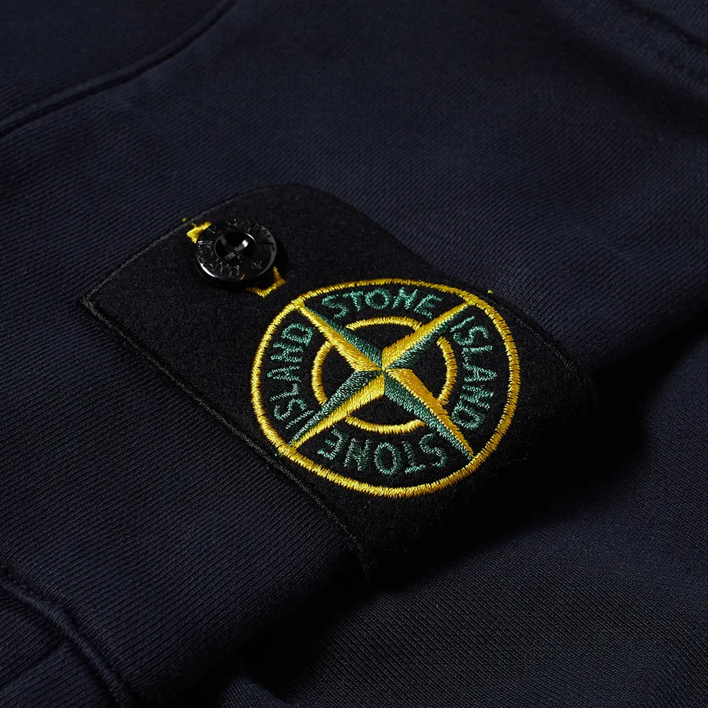 Stone Island Navy Brushed Cotton Cargo Sweatpants