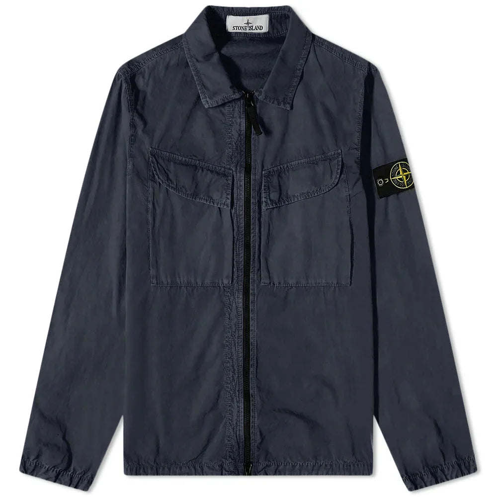 Stone Island Navy Double Pocket Overshirt