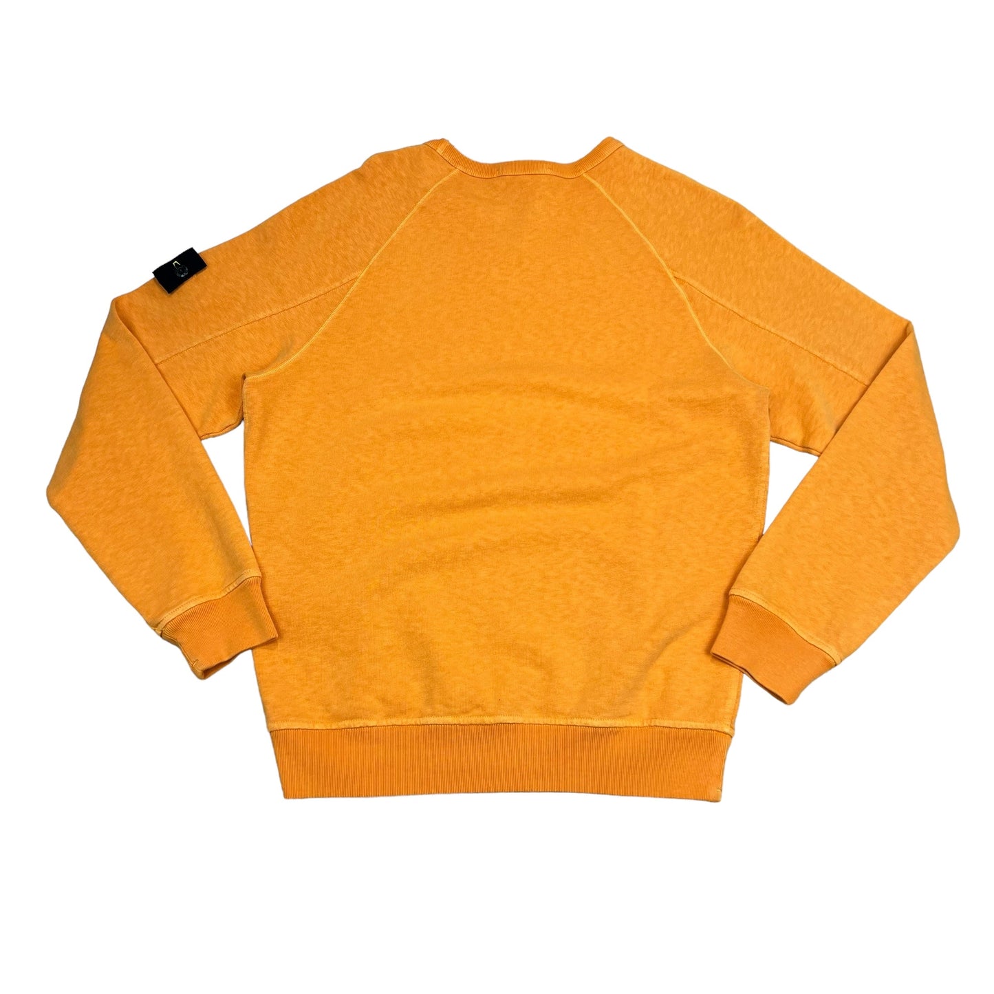 Stone Island Orange Compass-Patch Crew Neck Jumper