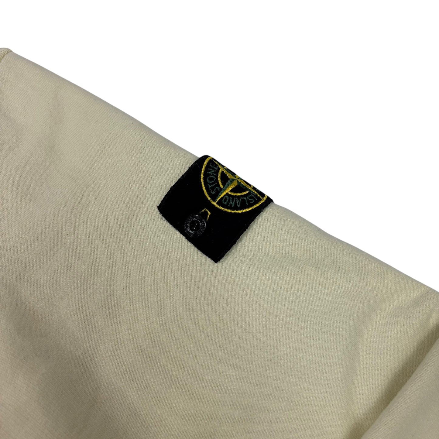 Stone Island Butter Yellow Compass-Patch Crew Neck Cotton Jumper