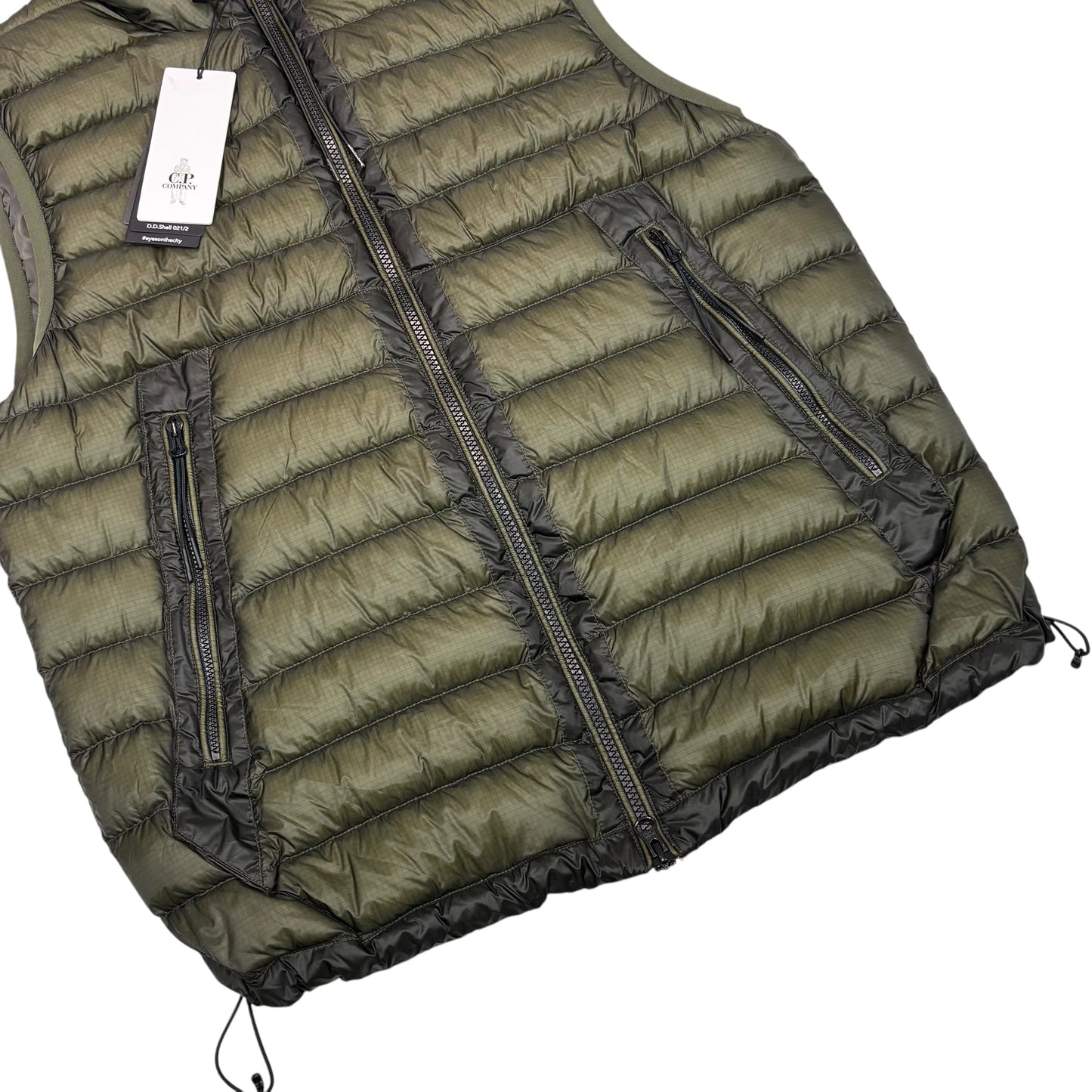 CP Company Duck Green D.D. Shell Double Goggle Gilet