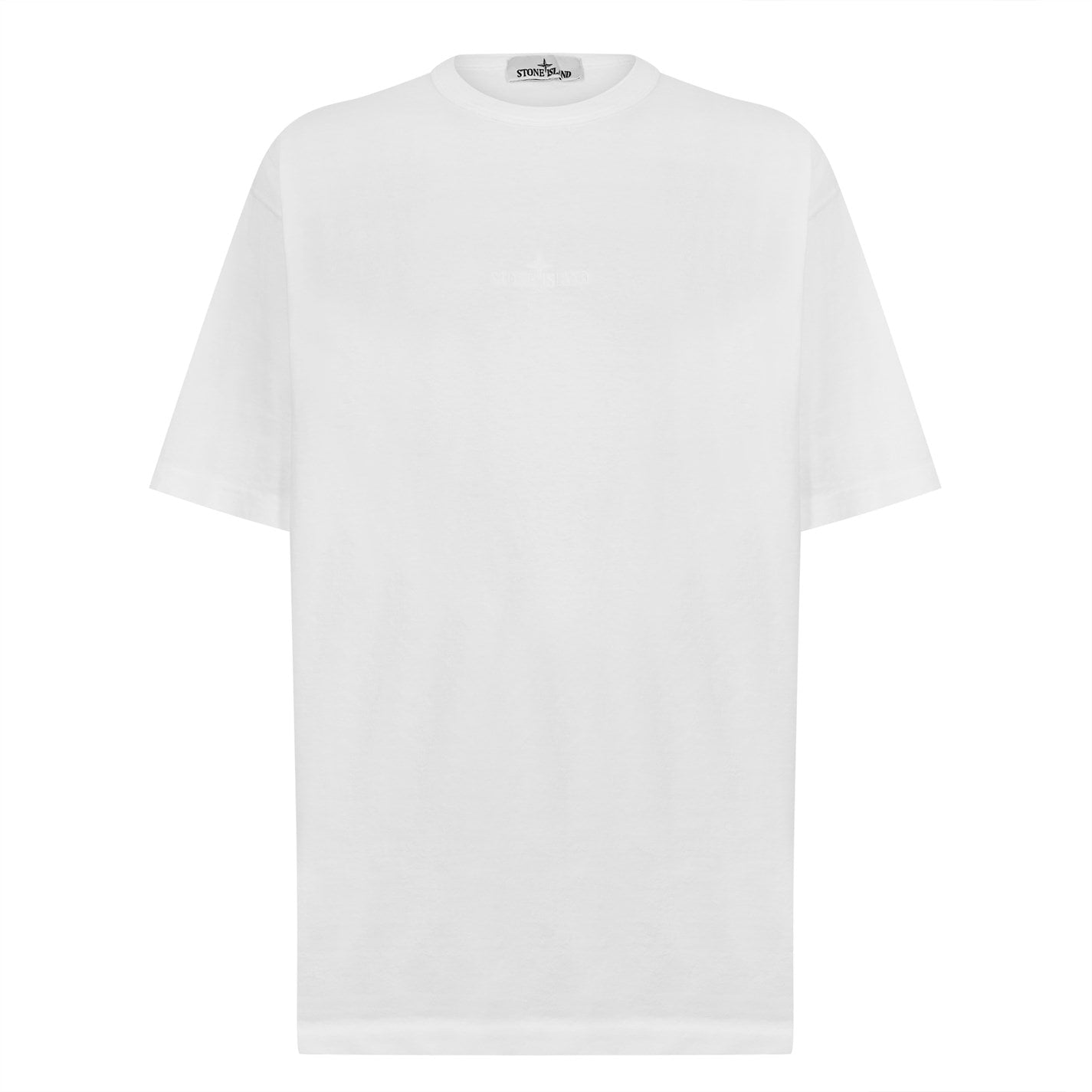 Stone Island White Embroidered Logo T-Shirt
