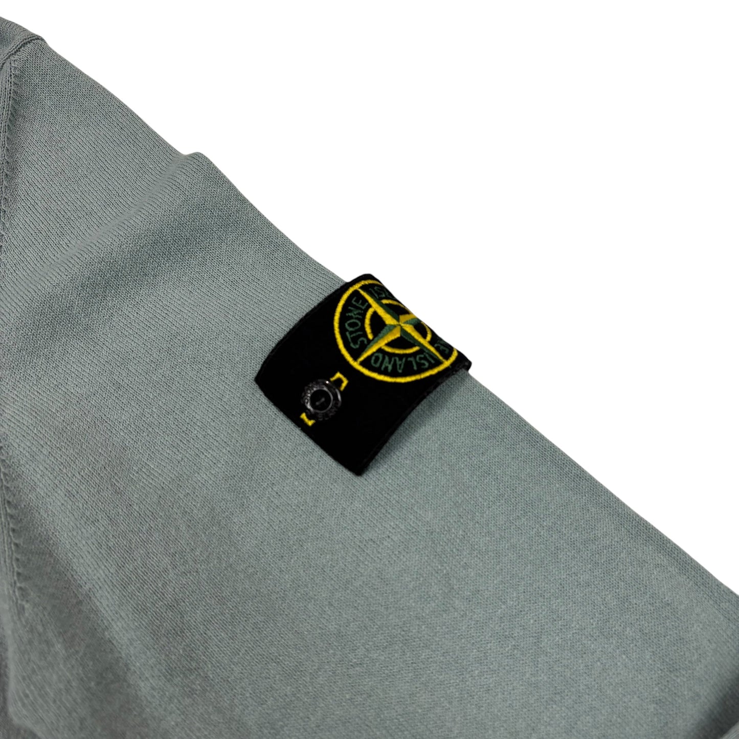 Stone Island Grey Lightweight Cotton Compass Patch Crewneck Jumper