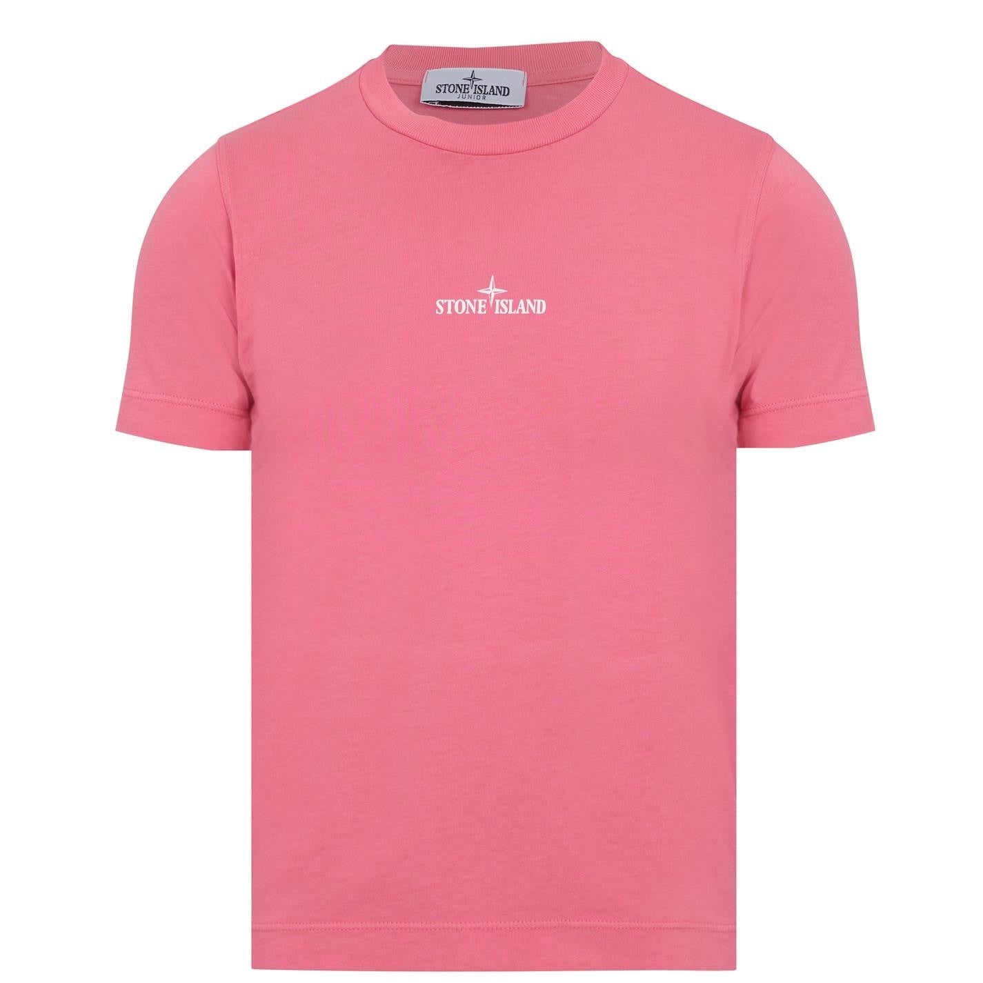 Stone Island Junior Pink Logo T-Shirt