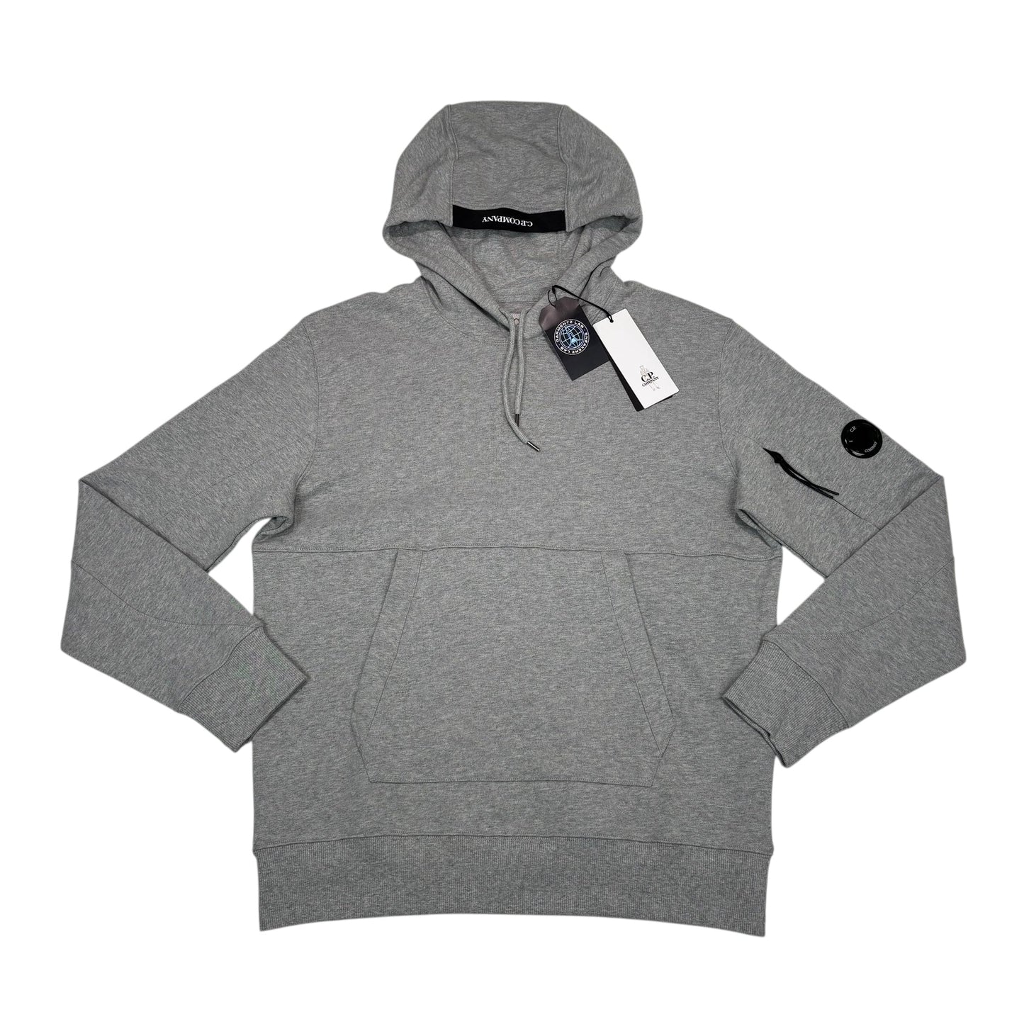 CP Company Grey Single Goggle Diagonal Fleece Hoodie