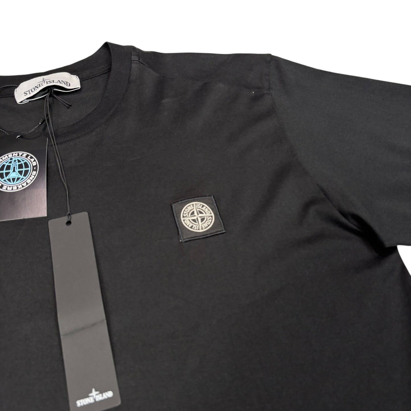 Stone Island Black Patch Logo Tshirt