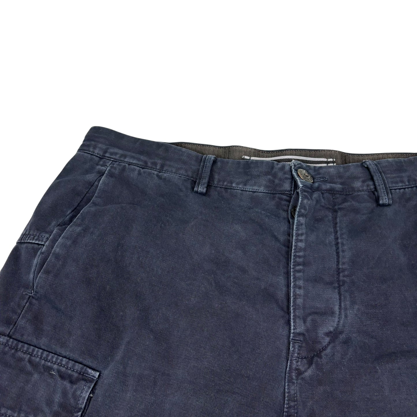 Stone Island Navy Blue Compass Patch Cargo Trousers