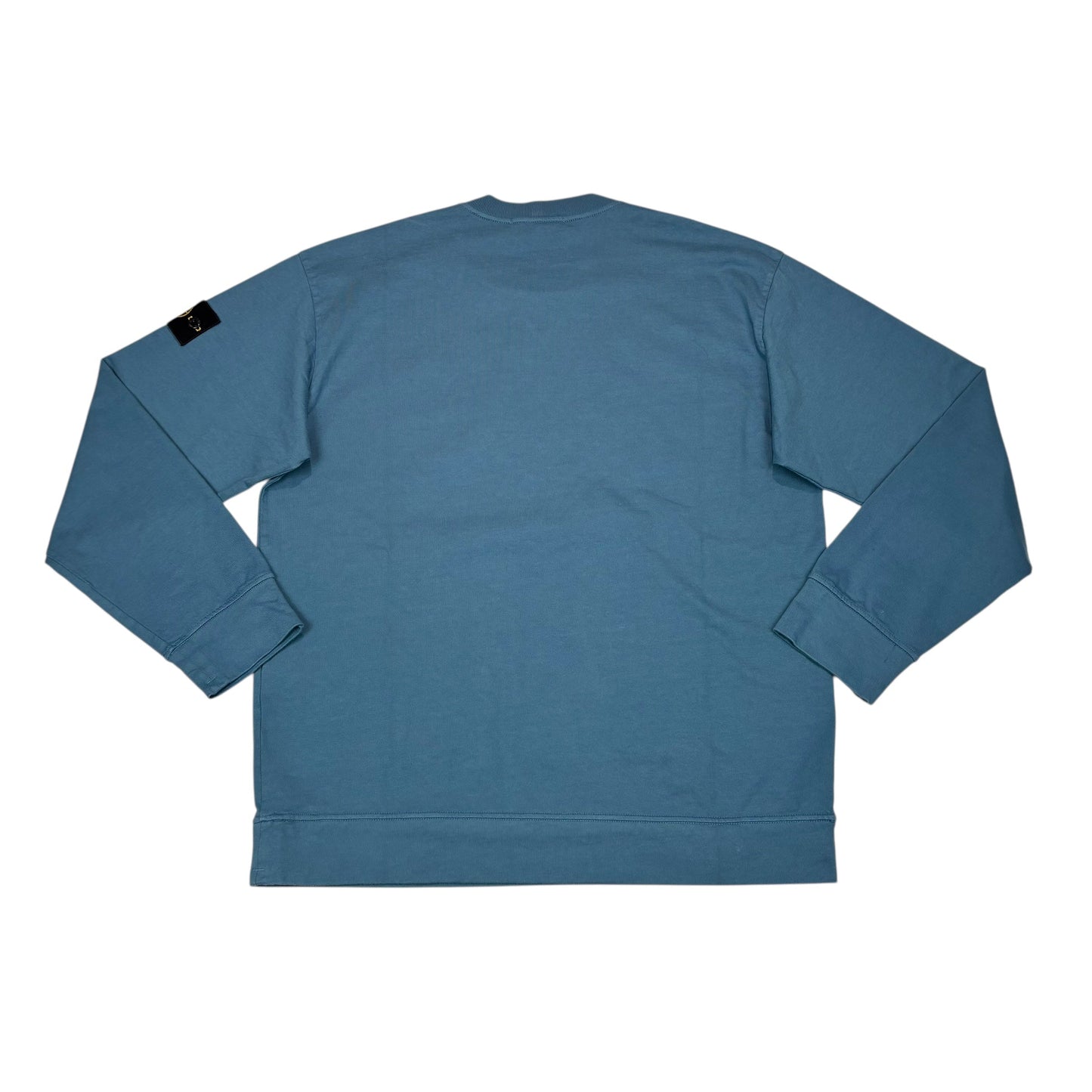 Stone Island Blue Compass-Patch lightweight Crewneck Jumper