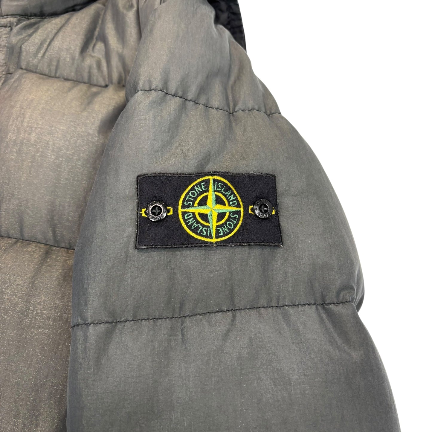 Stone Island Green Cotton Metal Watro Compass Patch 2 In 1 Jacket
