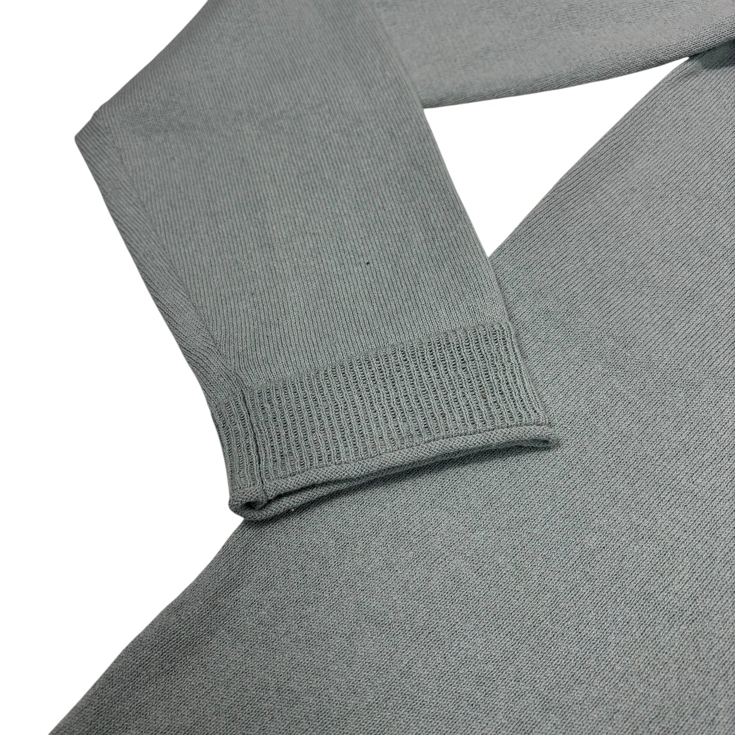 Stone Island Grey Lightweight Cotton Compass Patch Crewneck Jumper