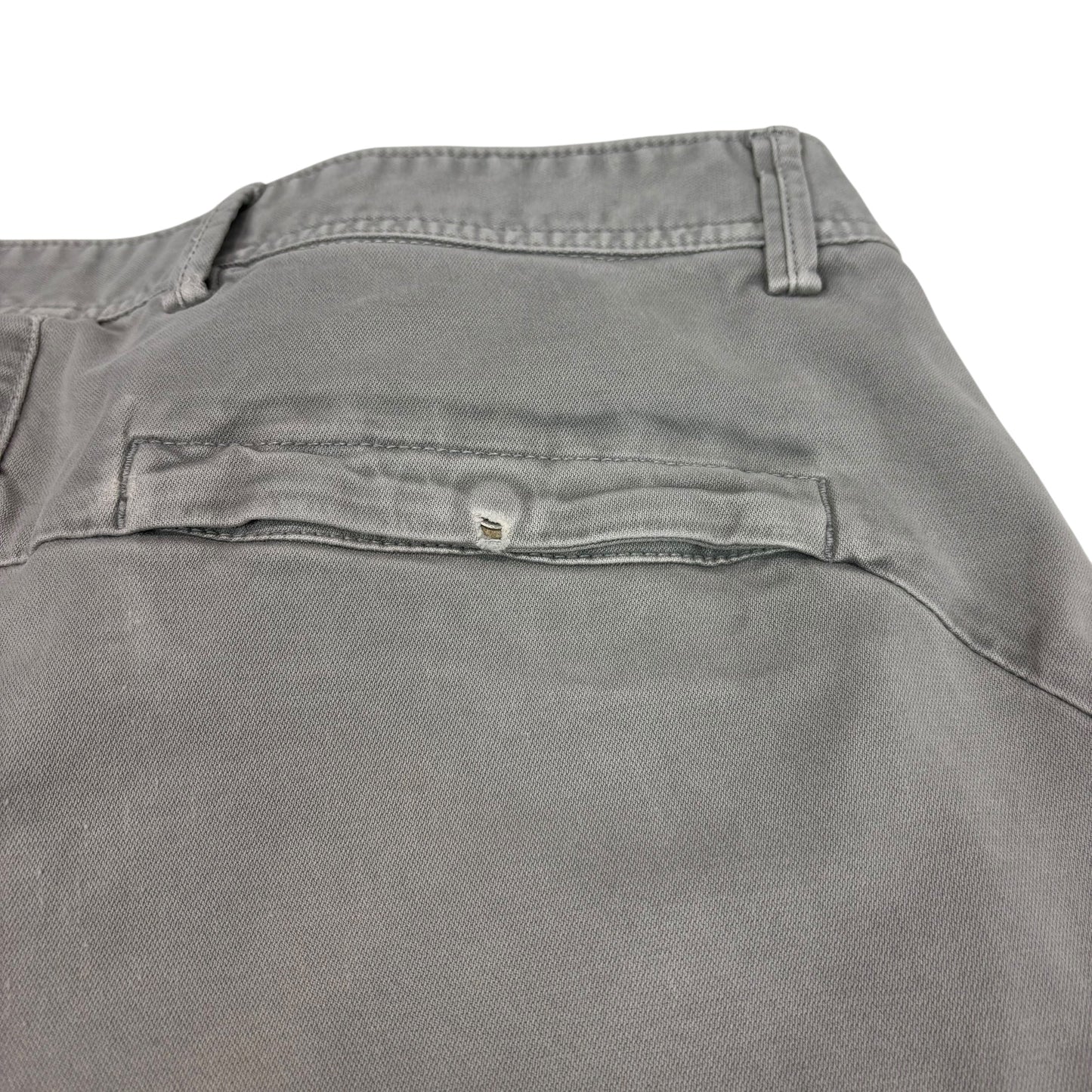 Stone Island Light Grey Zip Pocket Brushed Cotton Cargo Trousers
