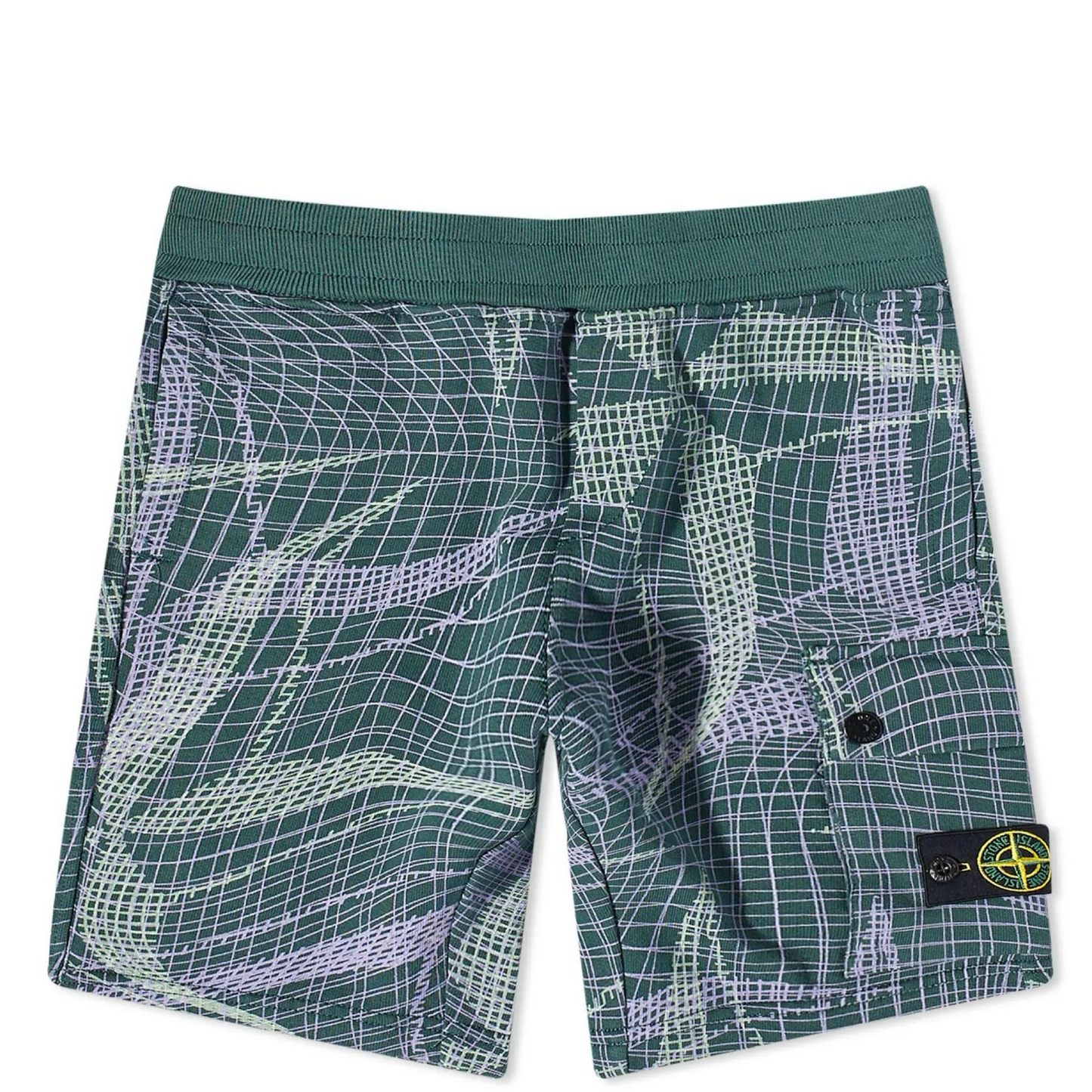 Stone Island Junior Compass Print Sweatshorts