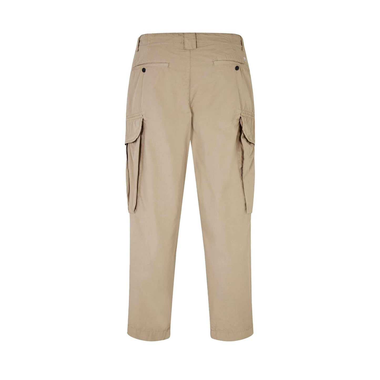 C.P. Company Stretch Sateen Lens Cargo Pants in Vintage Khaki- Beige