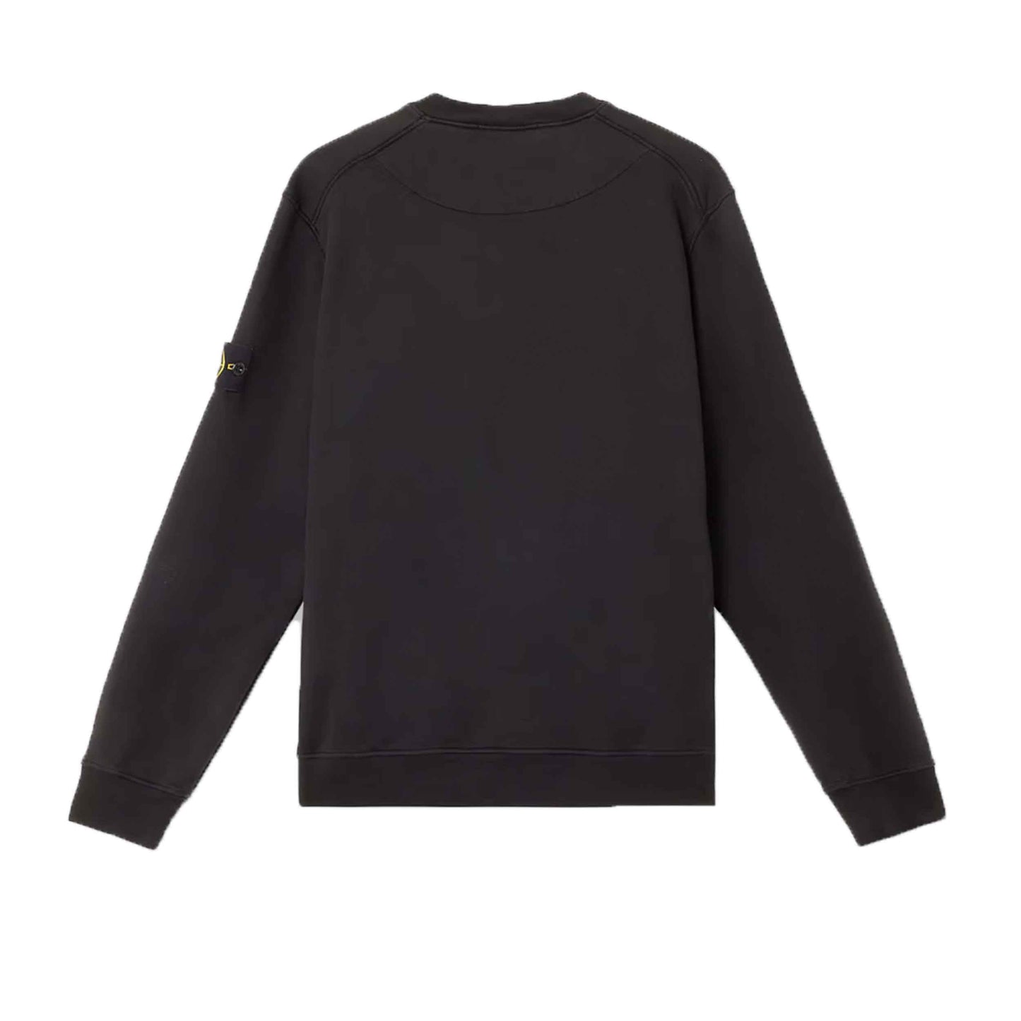 Stone Island Organic Cotton Fleece Crewneck Sweatshirt in Black