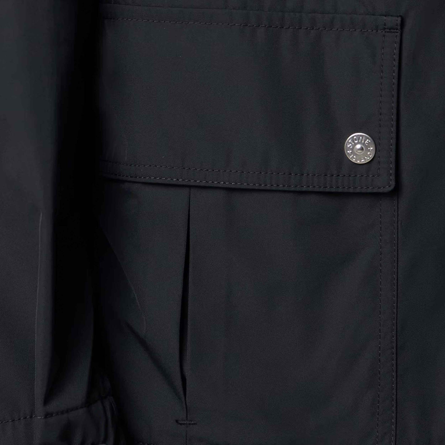 Stone Island Micro Twill Hooded Jacket in Black