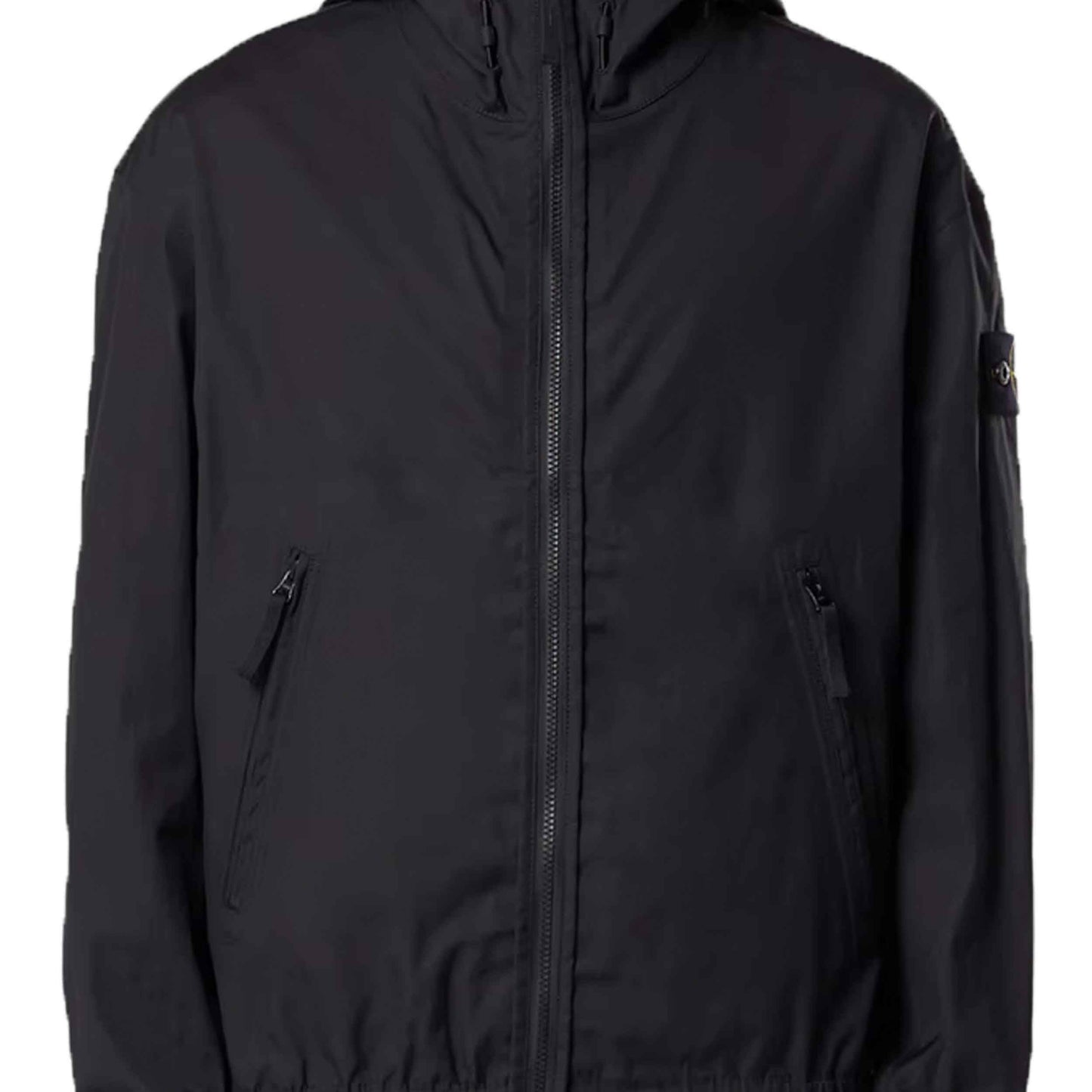 Stone Island Supima Cotton Canvas Hooded Jacket in Black