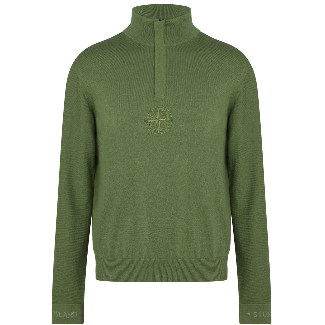 Stone Island Khaki Half Zip Sweatshirt