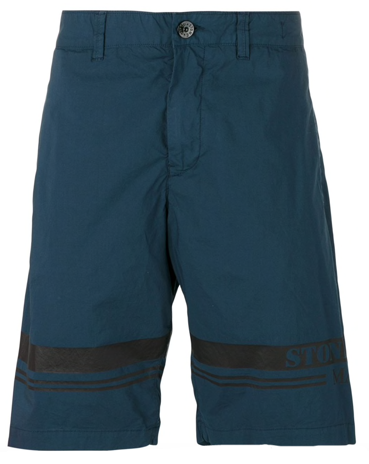 Stone Island logo print shorts