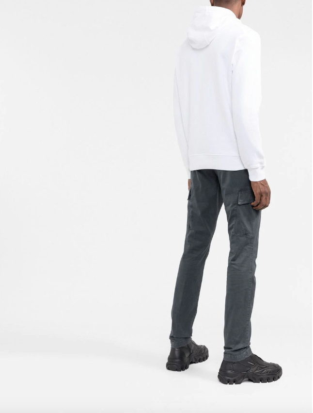 Stone Island Compass-patch cotton hoodie