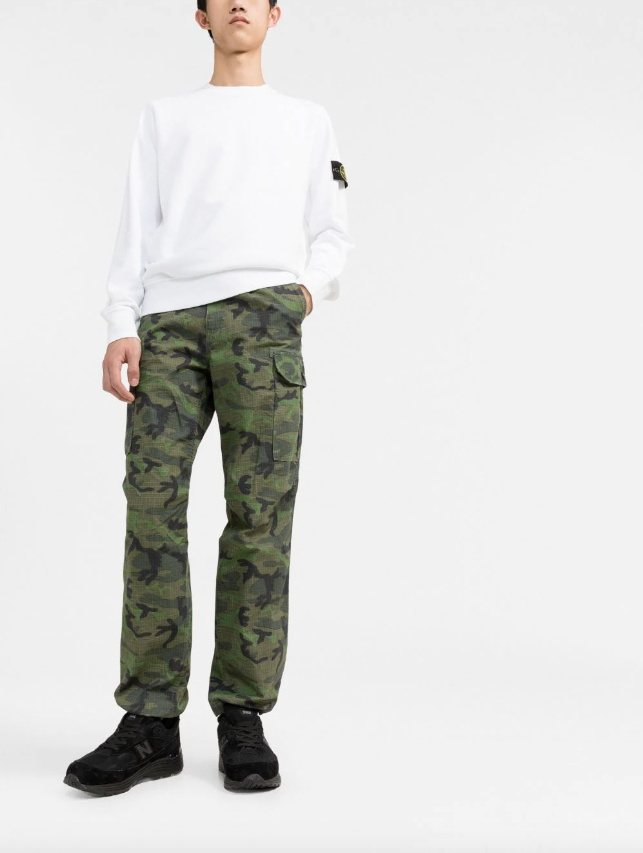 Stone Island logo patch sweatshirt