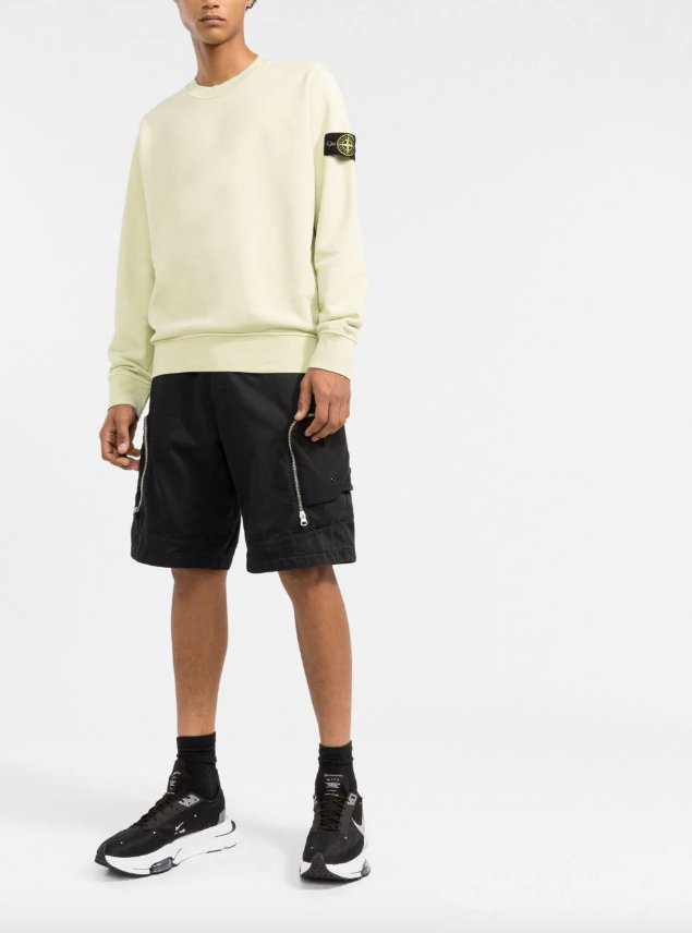 Stone Island Compass logo-patch crew-neck sweatshirt