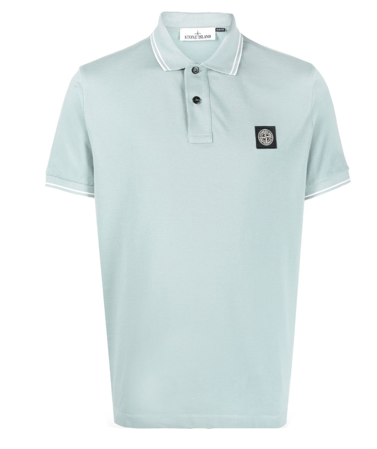Stone Island Compass logo patch polo shirt