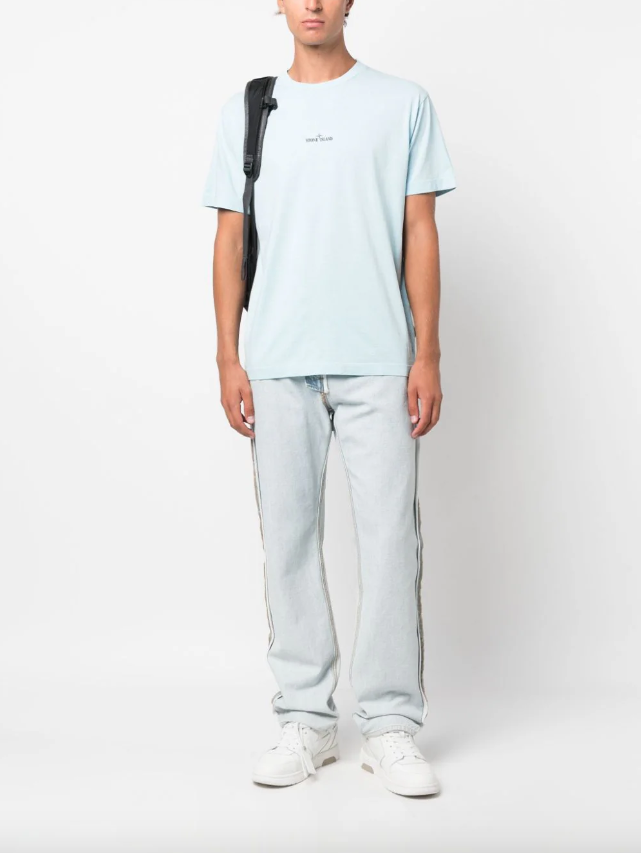Stone Island logo-print cotton T-shirt