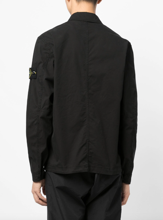 Stone Island Compass-patch zip-up overshirt
