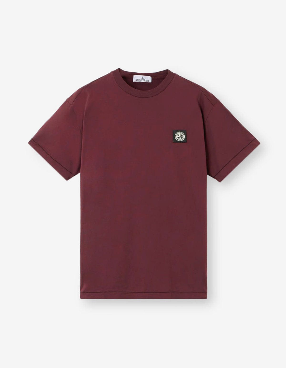 Stone Island Burgundy Red Compass Logo T-Shirt