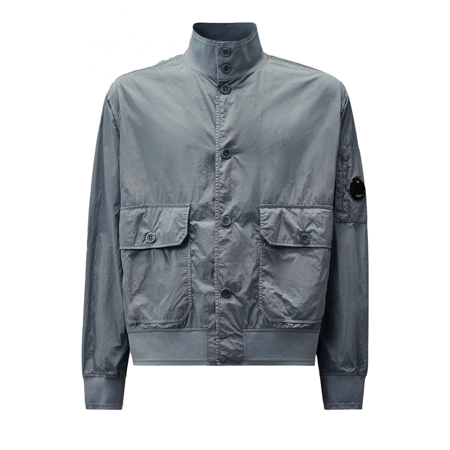 C.P. Company Chrome-R Full Button Jacket in Stormy Weather- Blue
