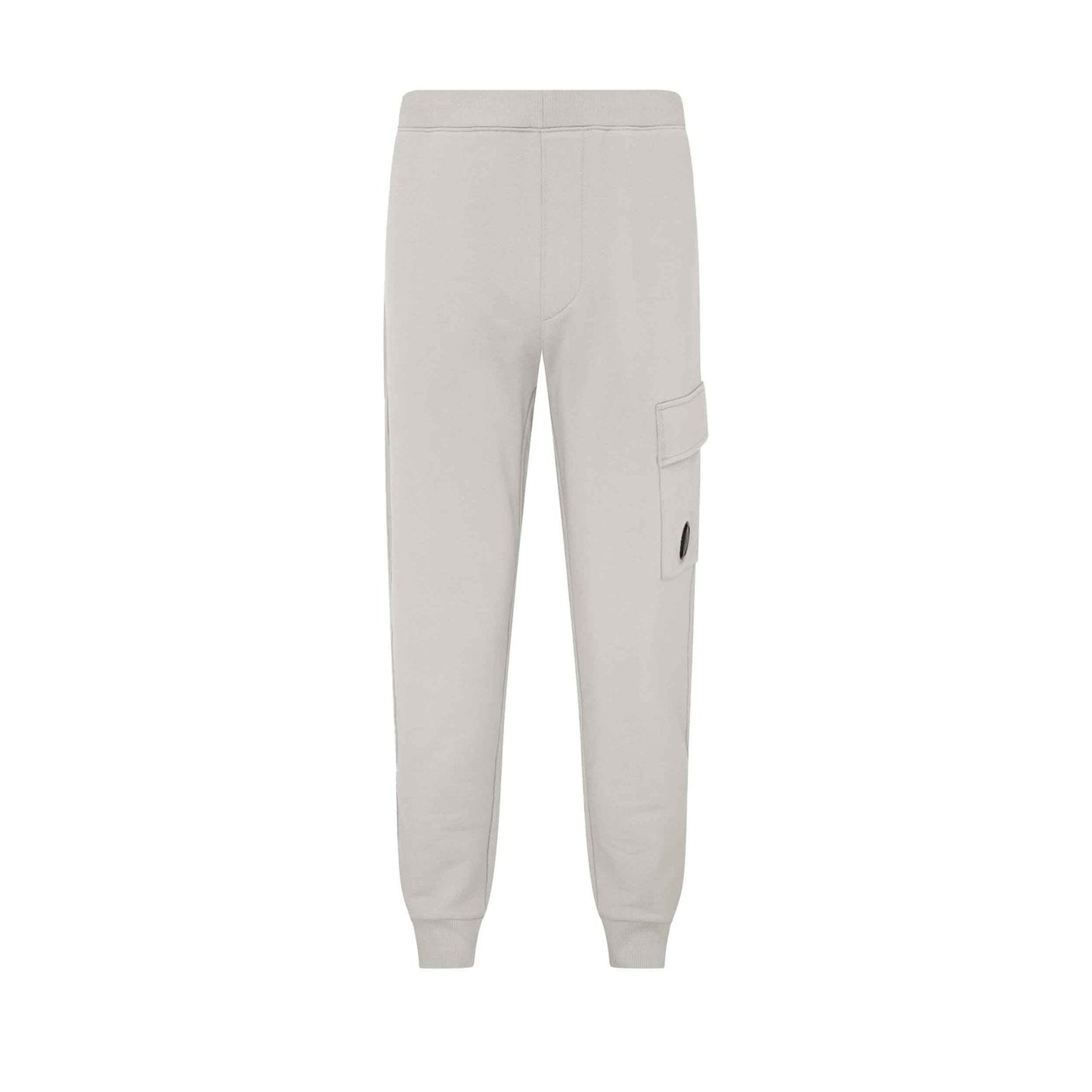 C.P. Company Diagonal Raised Fleece Cargo Sweatpants in Blue Fox- Grey