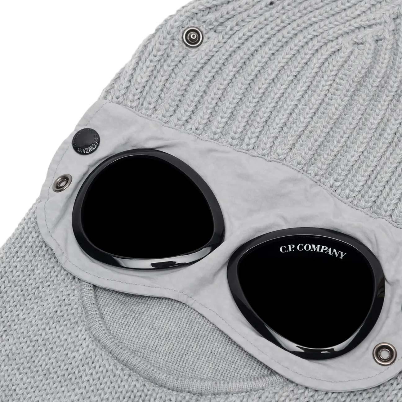 C.P. Company Extra fine Merino Wool Ski Mask In Moon Melange