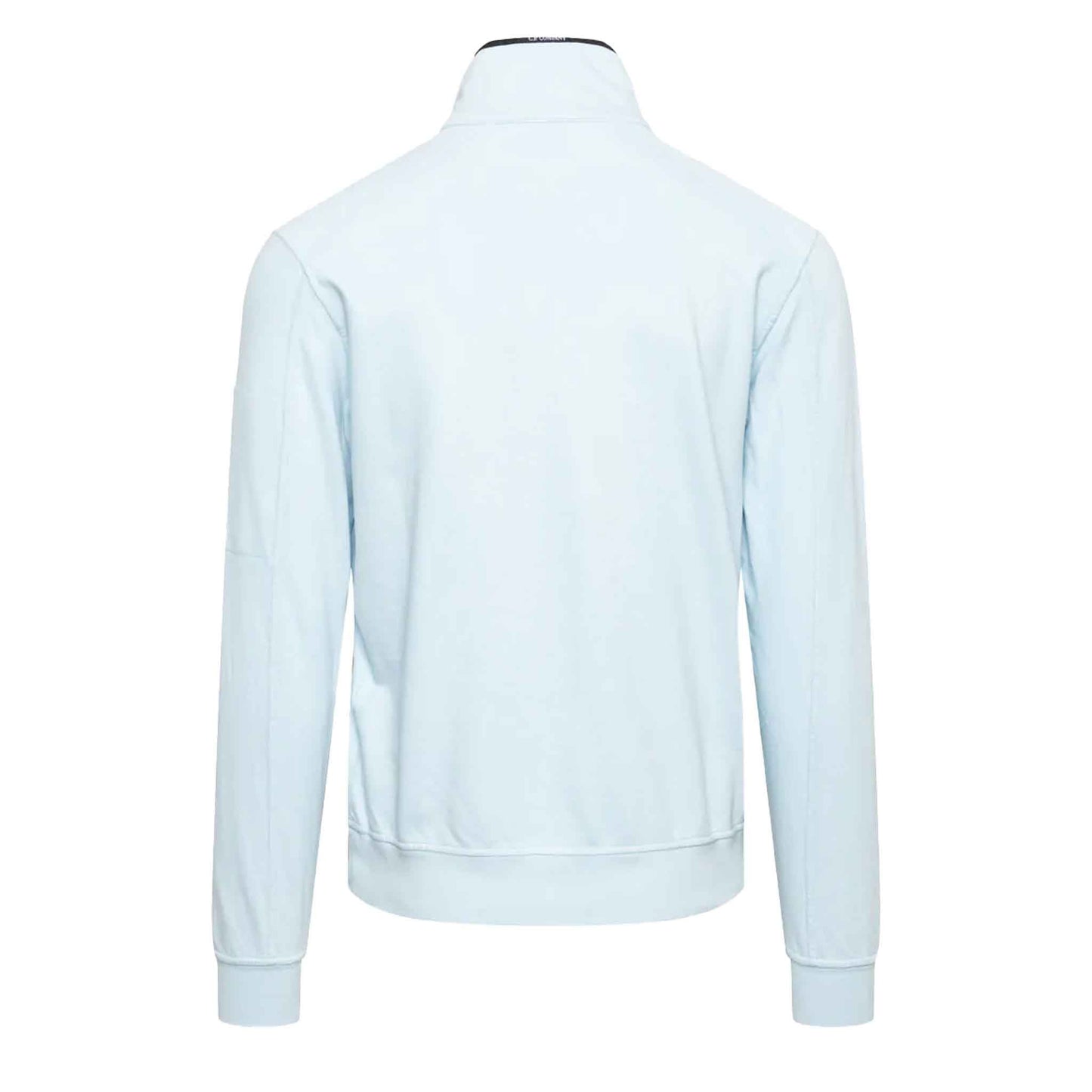 C.P. Company Light Fleece Lens Polo Collar Sweatshirt in Sky Blue