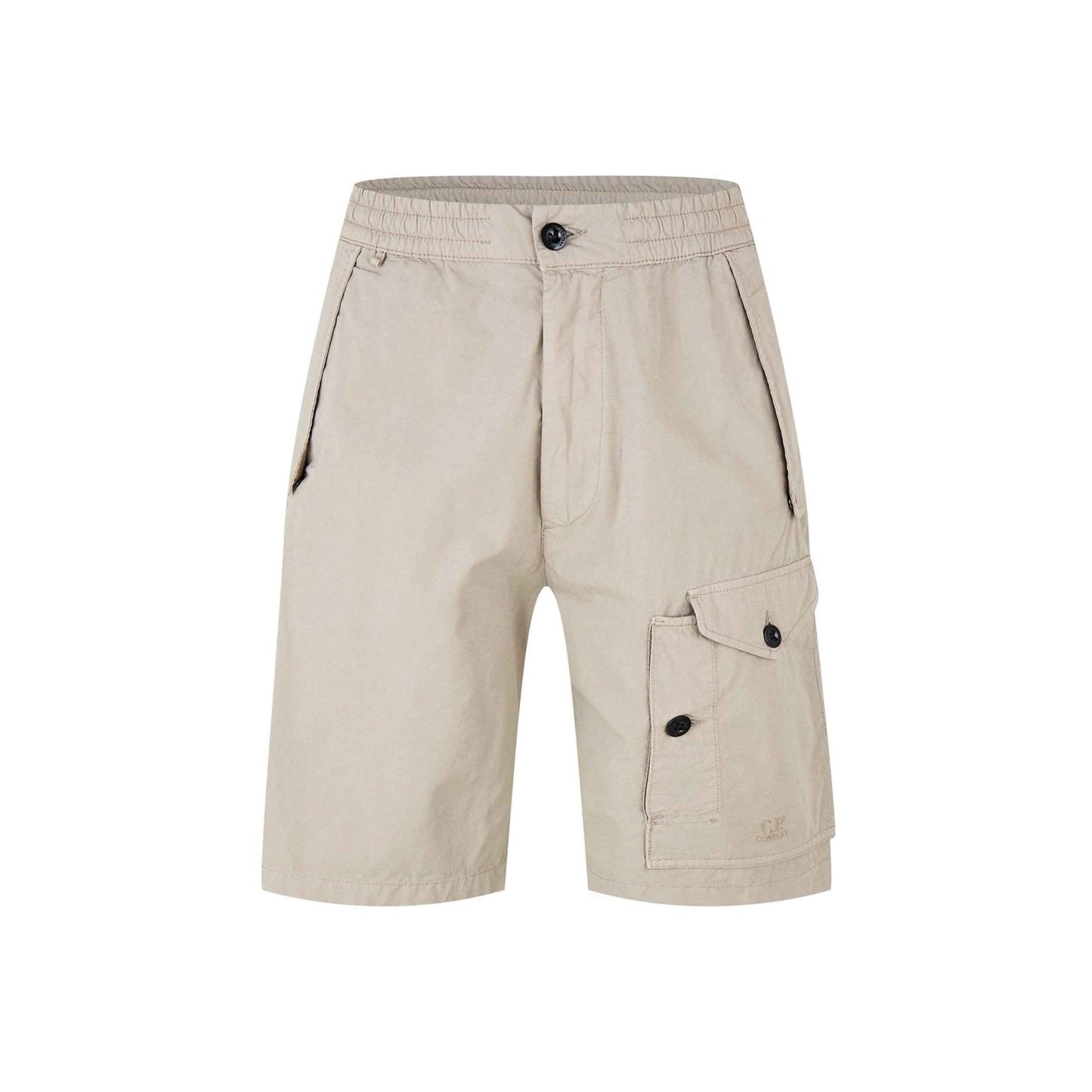 C.P. Company Microreps No Peach Cargo Shorts in Vintage Khaki- Beige