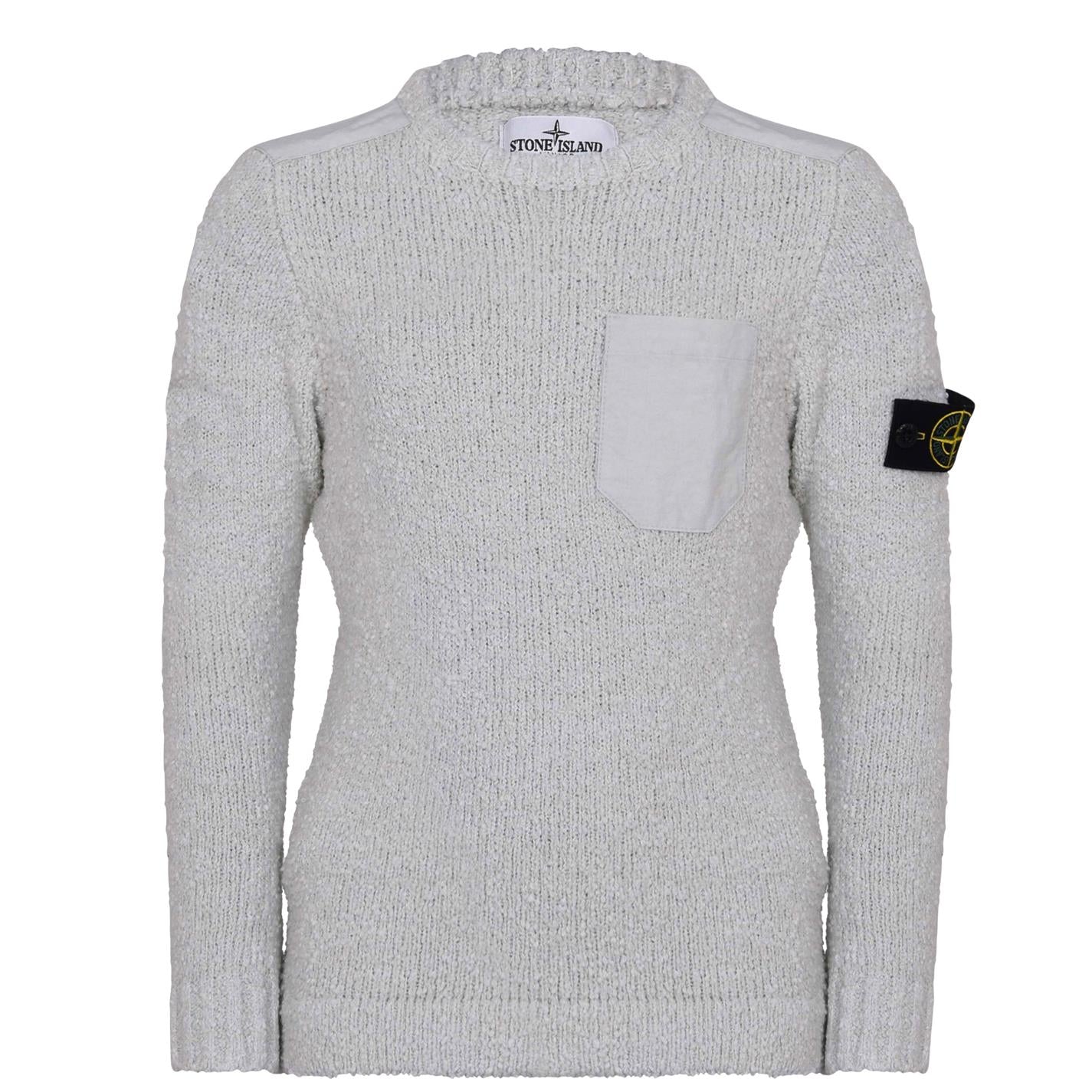 Stone Island Junior Grey Knit Sweat