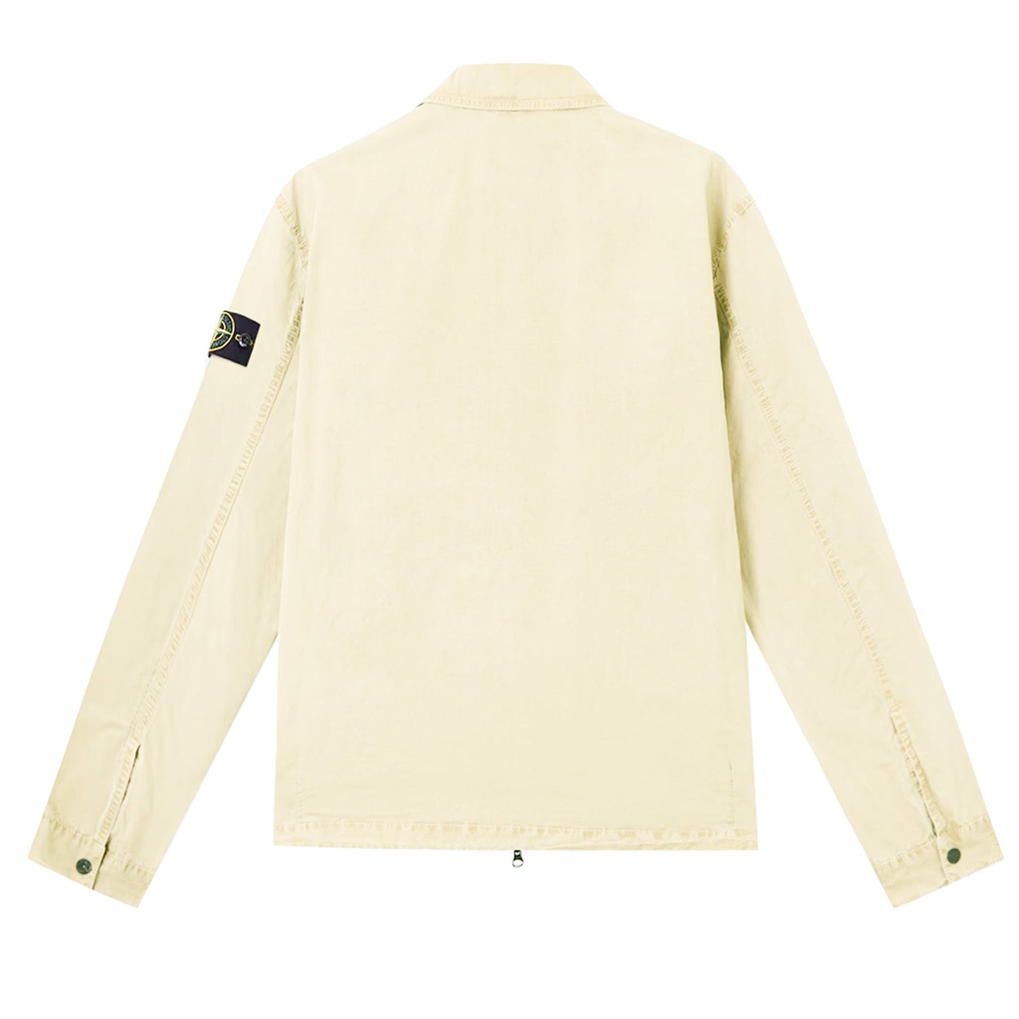 Stone Island Brushed Cotton Canvas "Old" Effect Overshirt in Sand