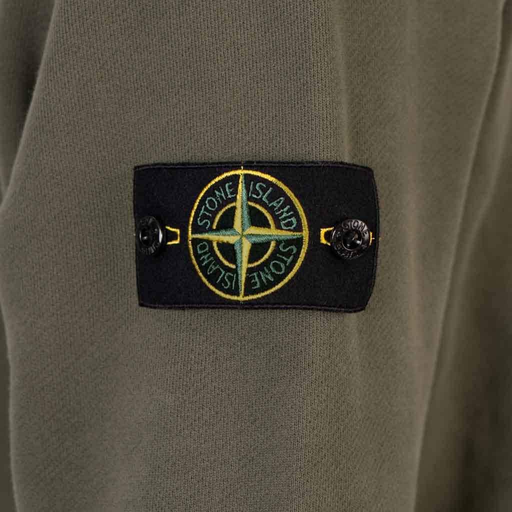 Stone Island Cotton Diagonal Raised Fleece "Old" Effect Crewneck Sweatshirt in Walnut