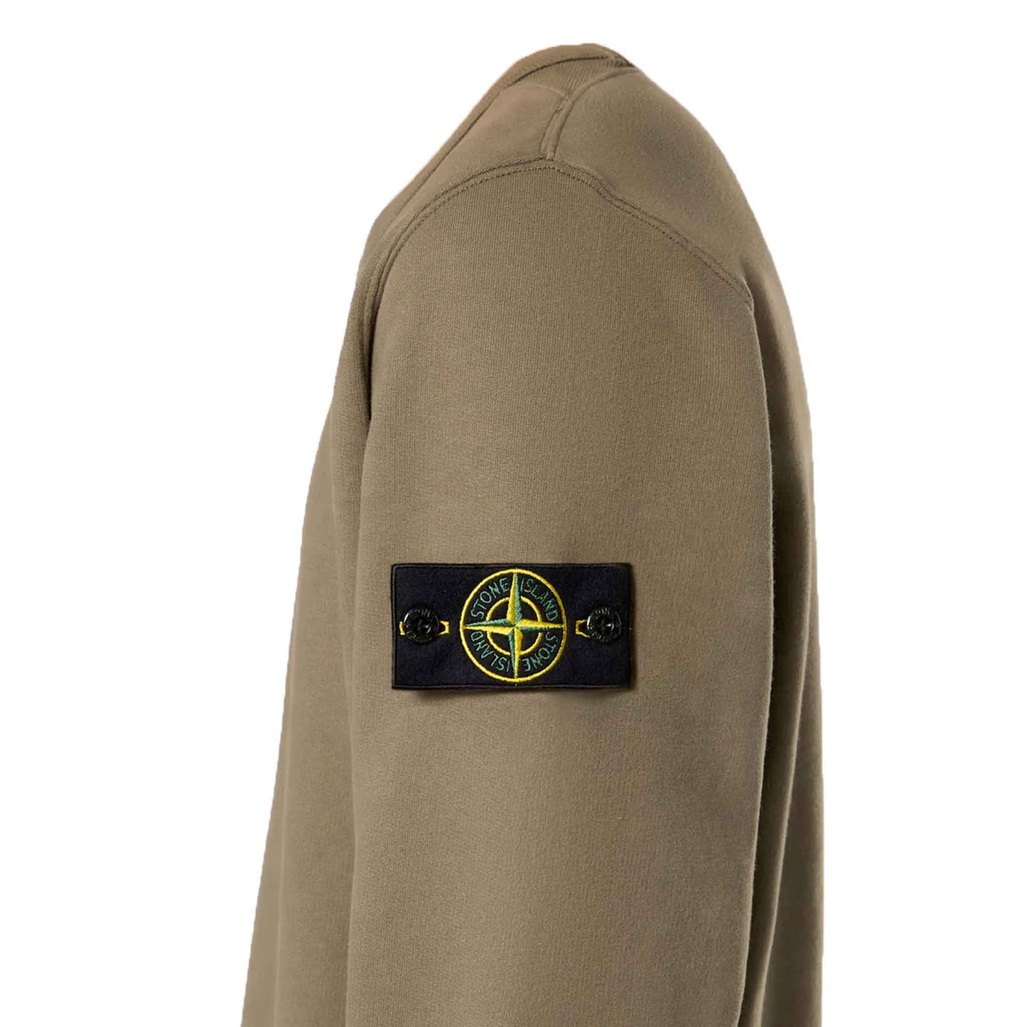 Stone Island Cotton Fleece Crewneck Sweatshirt in Walnut Brown