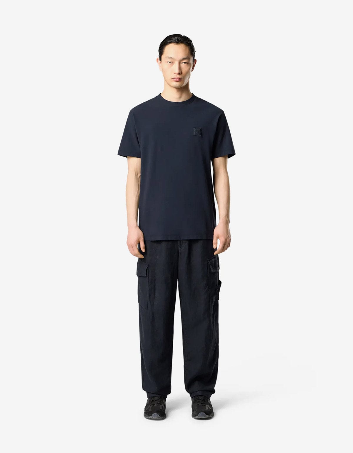 Stone Island Ghost Blue Compass Patch T-Shirt