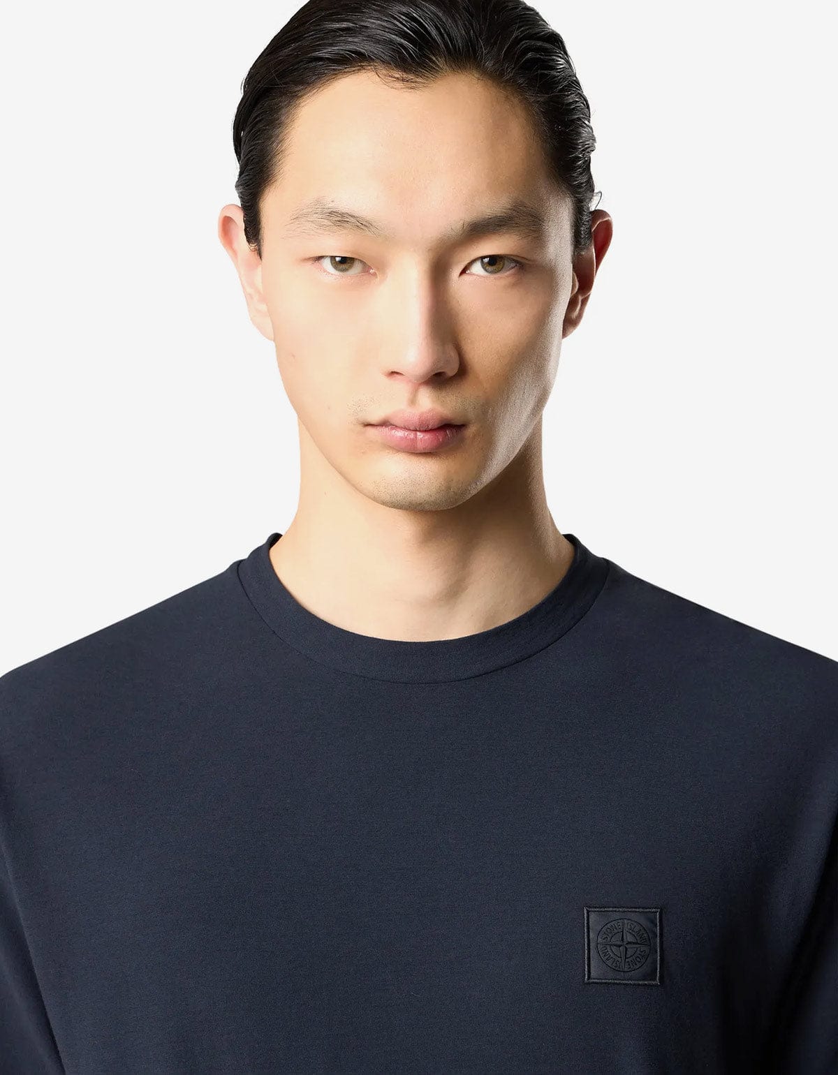 Stone Island Ghost Blue Compass Patch T-Shirt