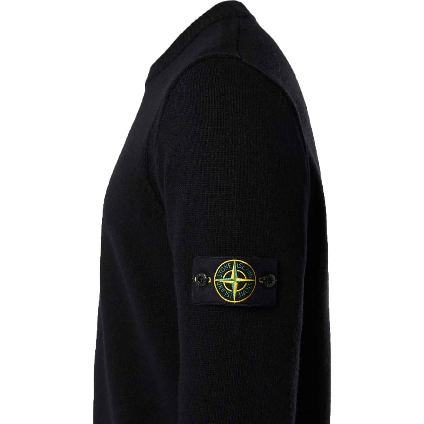 Stone Island Lambwool Crewneck Sweater in Black