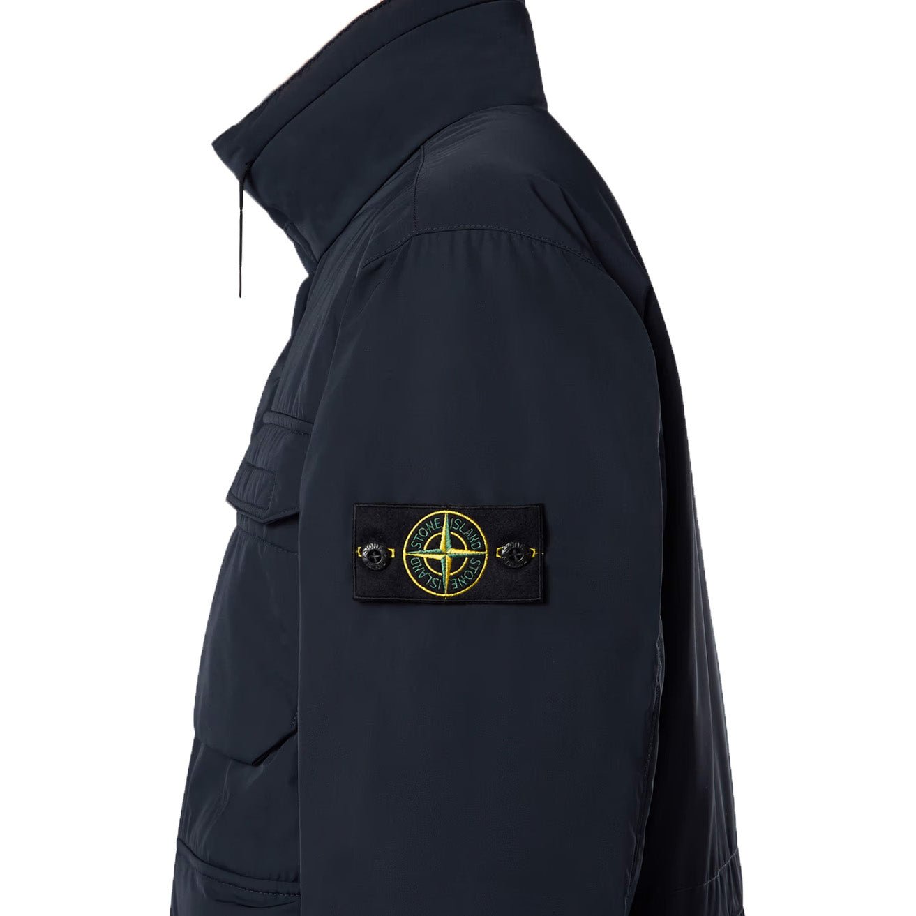 Stone Island Micro Twill With Primaloft Insulation Field Jacket in Navy Blue