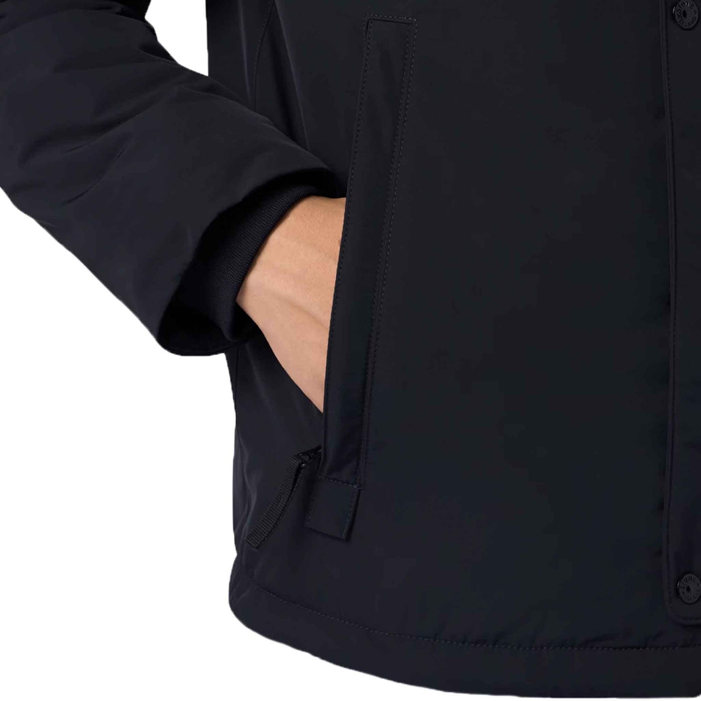 Stone Island Micro Twill With Primaloft Insulation Hooded Jacket in Black