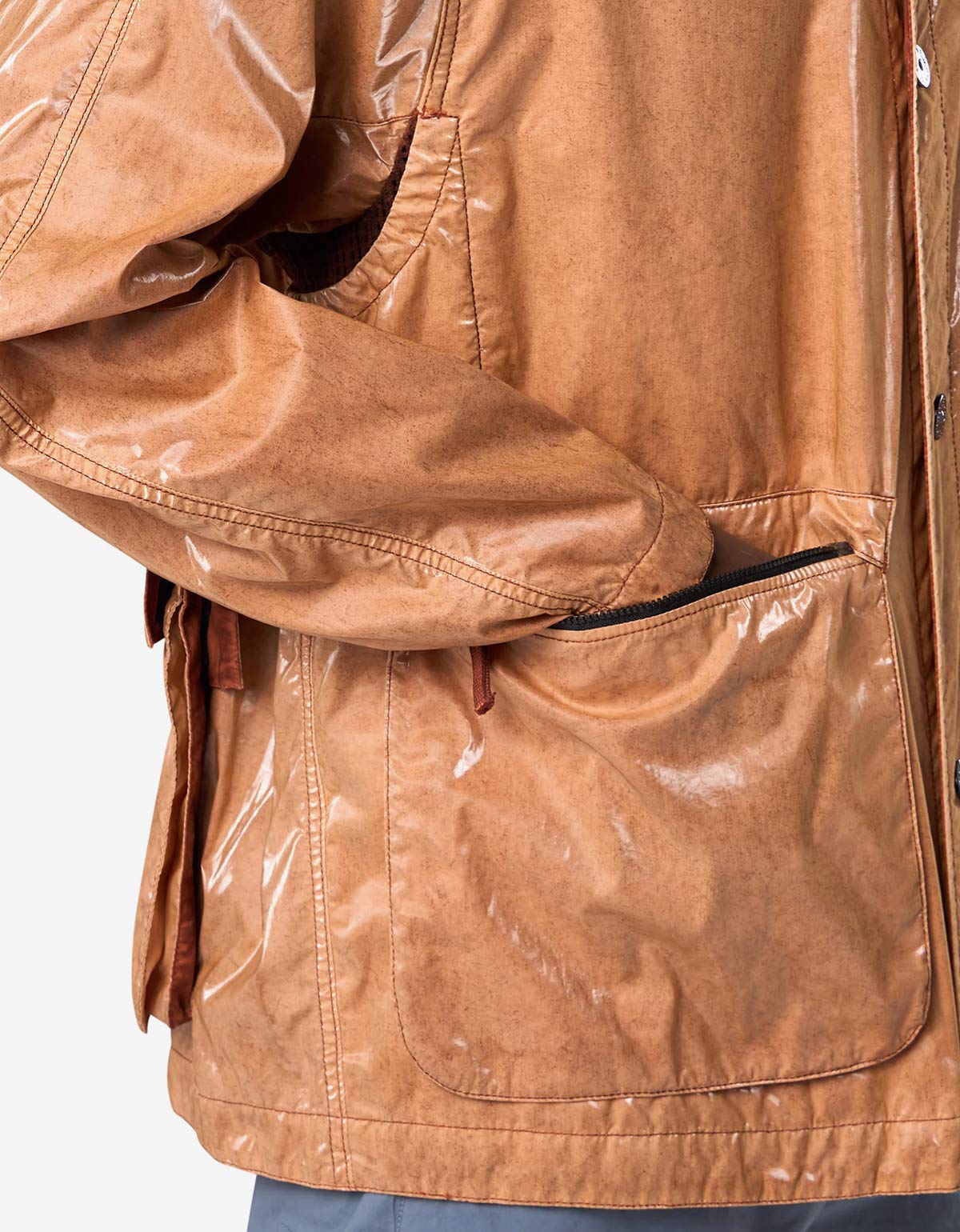 Stone Island Mussola Prismatica ‘Pietra’ Brown Coach Jacket