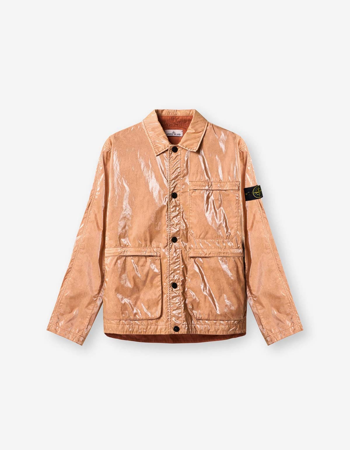 Stone Island Mussola Prismatica ‘Pietra’ Brown Coach Jacket