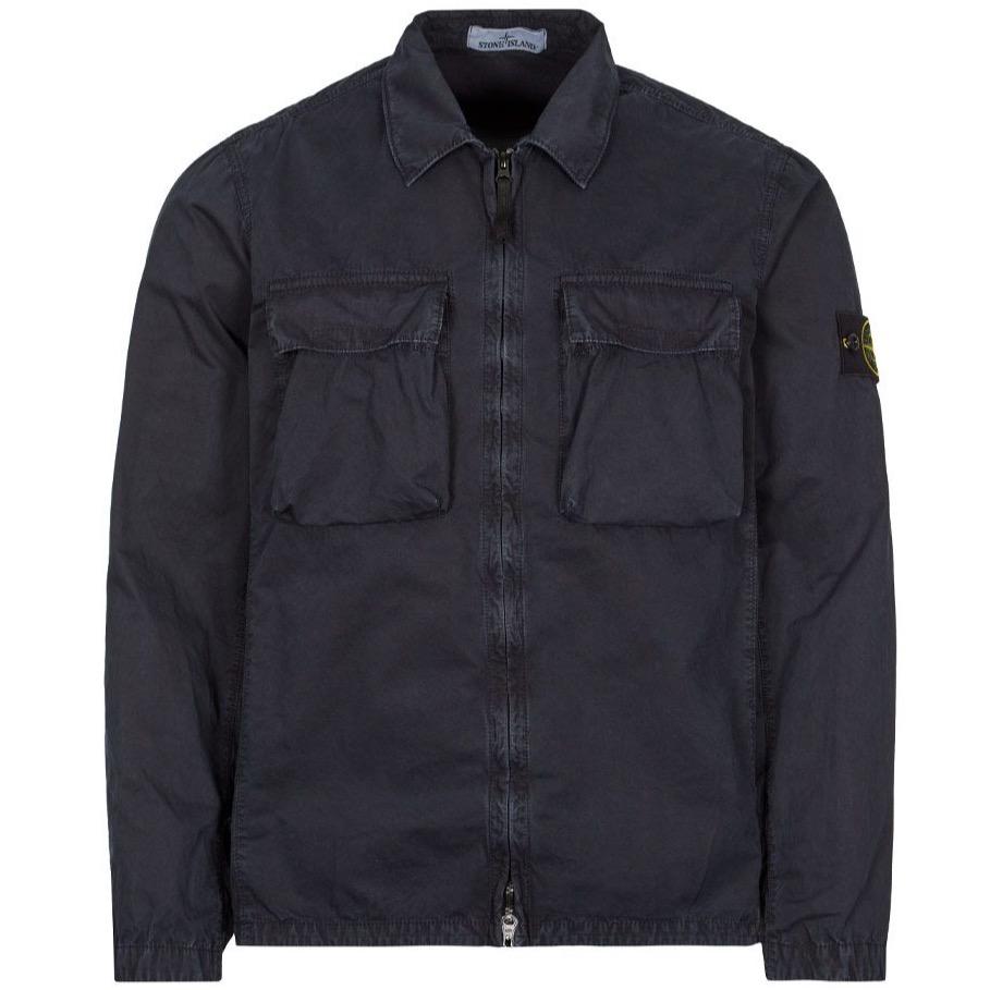 Stone Island Navy Double Pocket Overshirt