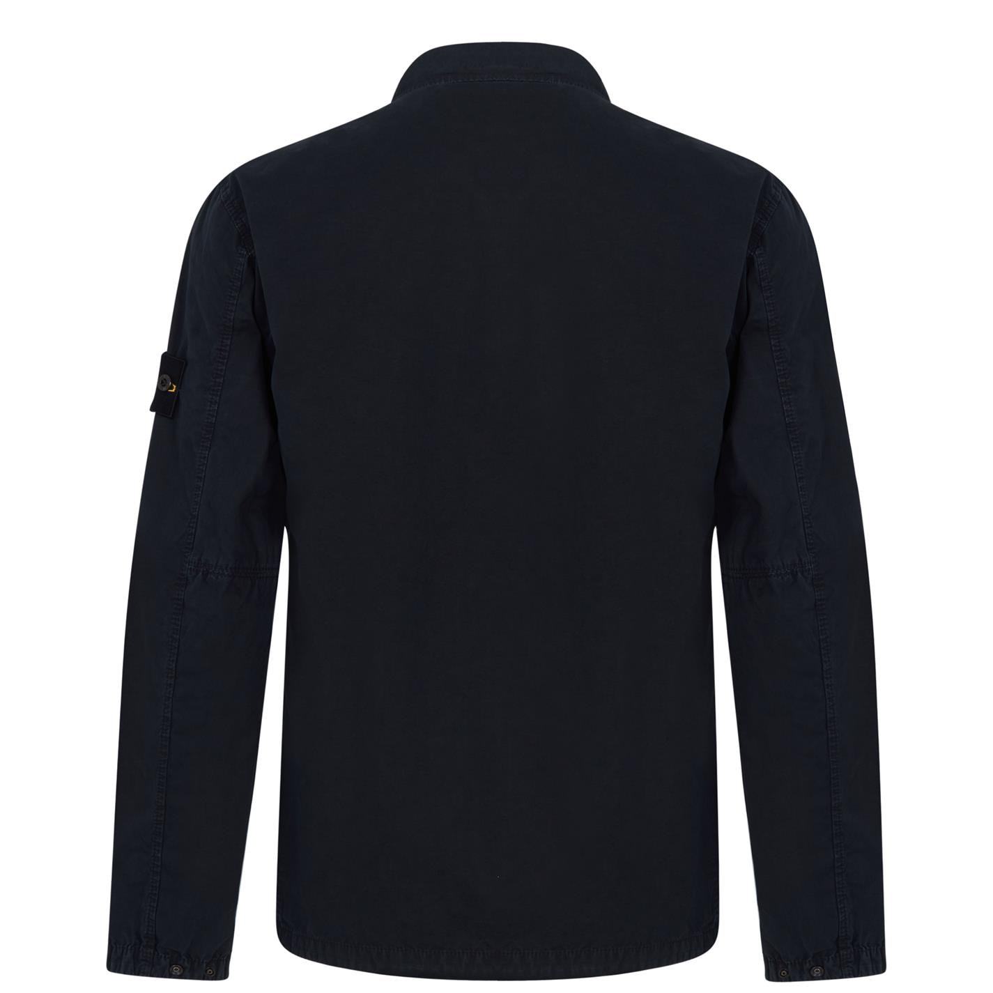 Stone Island Navy Double Pocket Zip Overshirt